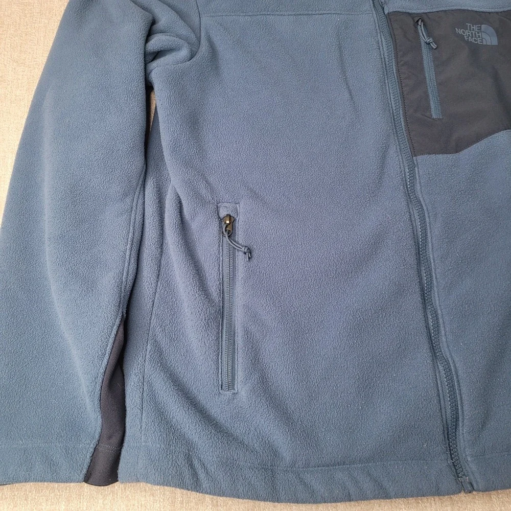 North Face Campshire Mens L Full Zip Fleece Jacket Blue Sherpa Lined NF0A33QW